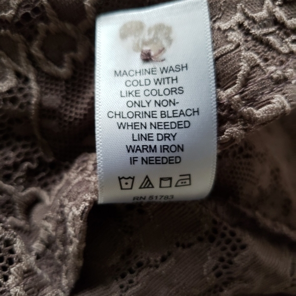 Maurices Brown High Neck Sheer Lace Boho Top size XXL - Picture 10 of 11